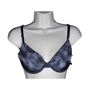 NWT Victoria's Secret‎ Grey Black Polka Dot Lined Demi Bra 36B